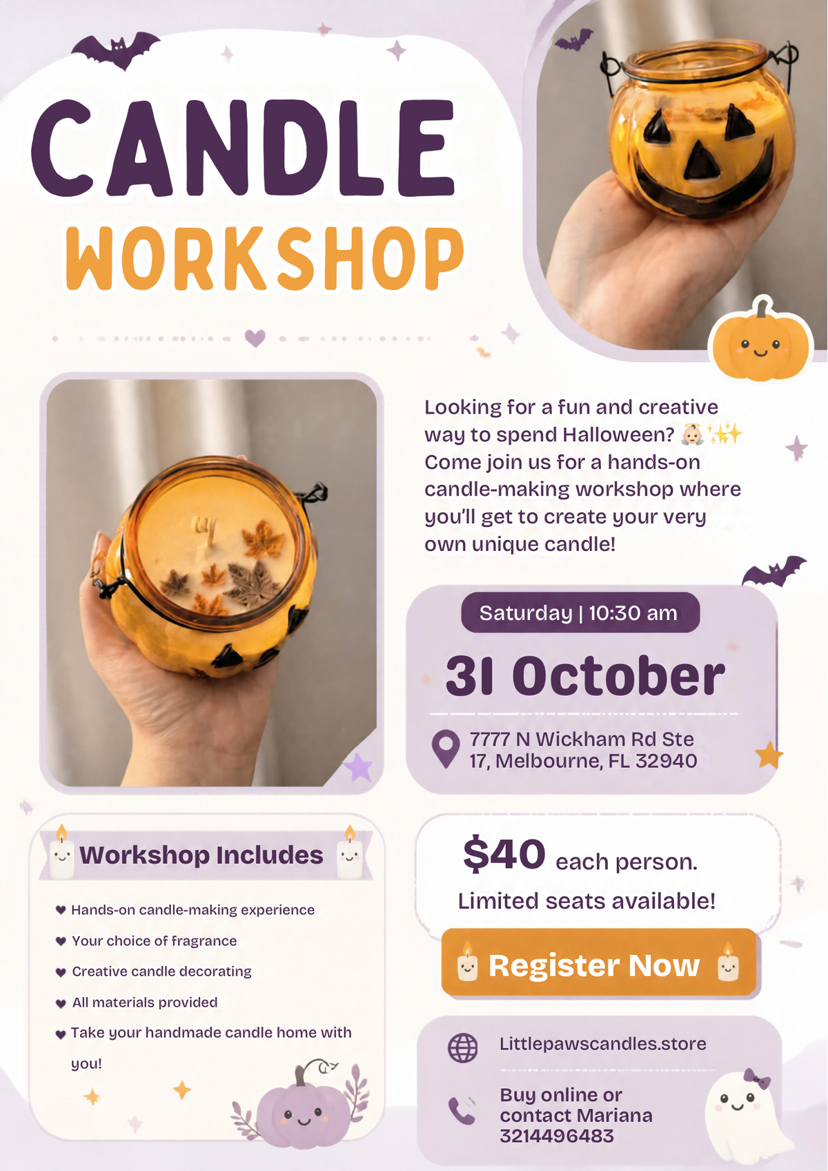 Halloween Candle Making Workshop | October 31st