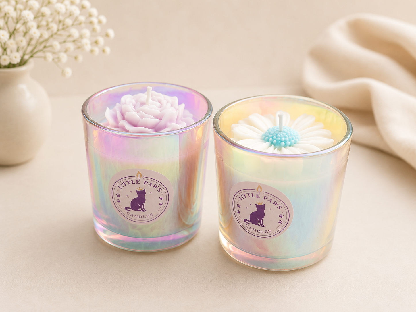 Enchanted bloom candle in Iridescent Glass - 7oz